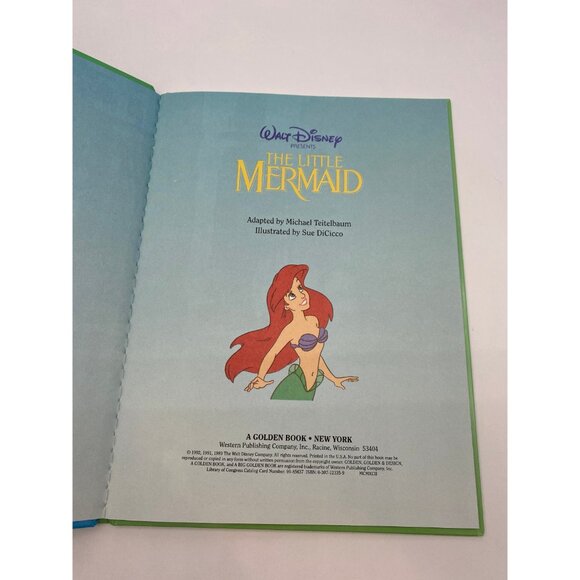 Vintage 1989 Disney's The Little Mermaid Big Golden Book - Hardcover Classic - Picture 3 of 4